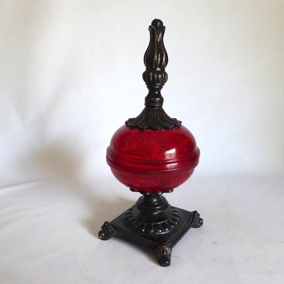NEW 13.5” HEMISPHERES BRAND VICTORIAN STYLE COVERED LIDDED DECORATIVE BOWL DISH - Picture 3 of 9
